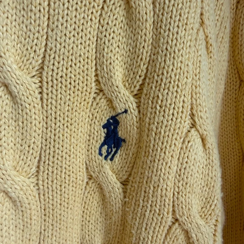 Polo Ralph Lauren Men's Yellow Cable-Knit Sweater Size L